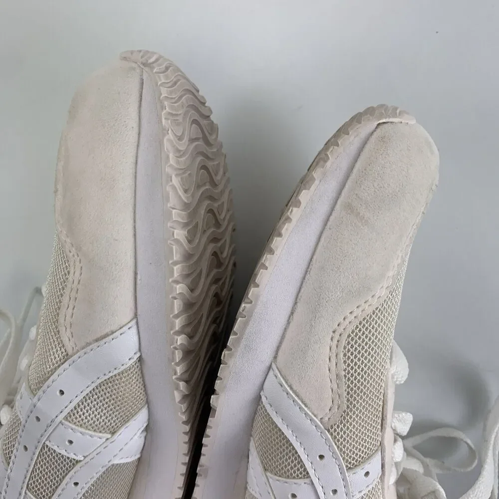 ASICS Tiger Runner Ginger Peach White Back Striped Low Lace Up Light Womens 8.5